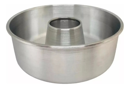Molde De Aluminio Rosca Recta Para Pastel # 26 Plateado