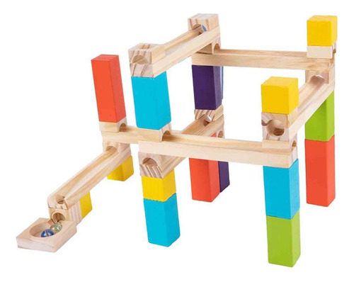 Coloridos Bloques De Pista De Bolas De Madera Para La
