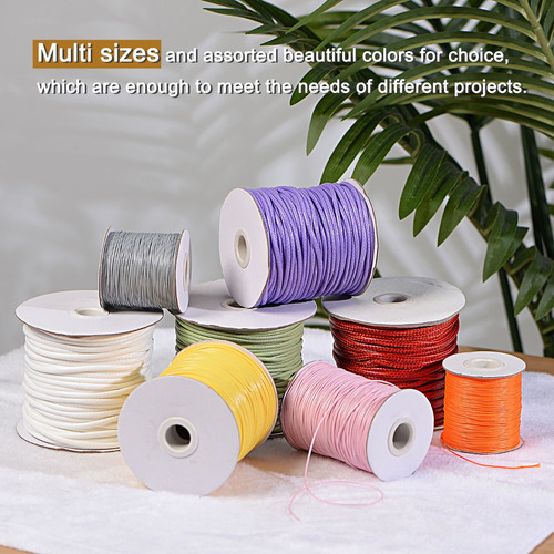 Hilo Coser Cuero 85 Yards 2mm Cordón Poliéster Negro