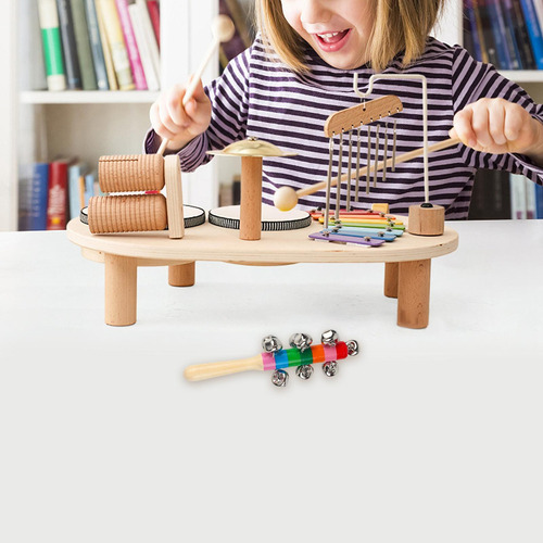 Juego De Batería De Xilófono De Madera Para Percusión,