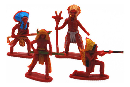 5 X 4 Pçs Simulação Cowboy Figura Indiano Decorações