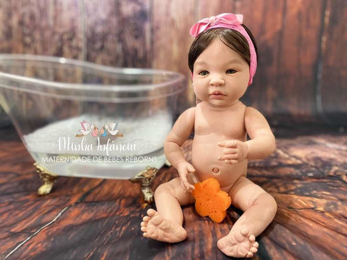 Bebê Reborn Julie Silicone Extra Macia Personalize A Sua