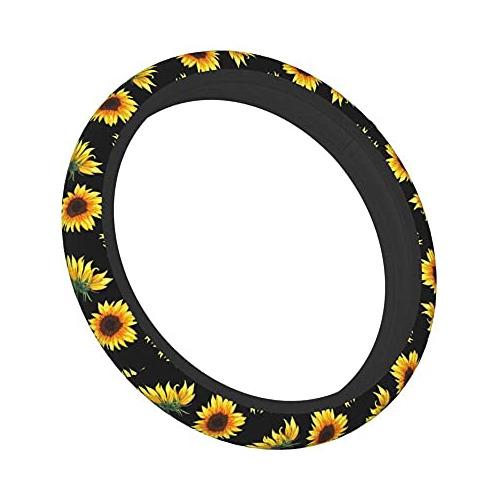 Funda De Volante Linda Con Forma De Girasol Para Mujeres Y N