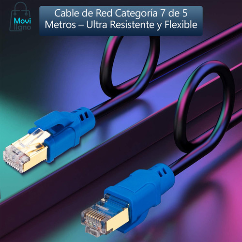Cable De Red Cat7 De 5 Metros Categoria 7 Rj45 Ftp