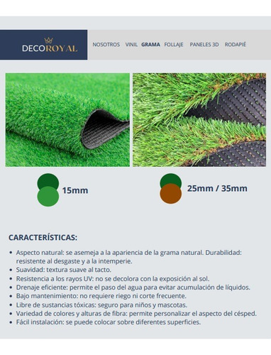 Deco Royal - Grama Artificial X M2 (30mm)