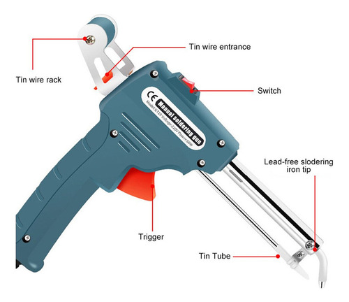 A Kit Ferro De Solda Soldar Soldador 60w + Estanho