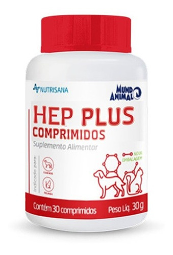 Suplemento Hep Plus 30 Comprimidos Nutrisana - Mundo Animal