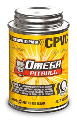 Pegamento Para Cpvc Amarillo 125 Ml Omega Pitbull Cpvc112