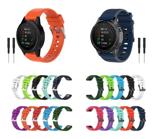 Correa Banda De Colores Para Garmin Fenix 5 Plus Forerunner 