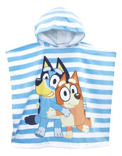 Bluey Toalla Para Ninos O Ninas | Poncho De Toalla Con Capuc