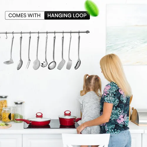 Juego De 9 Utensilios De Cocina De Acero Inoxidable De Alta
