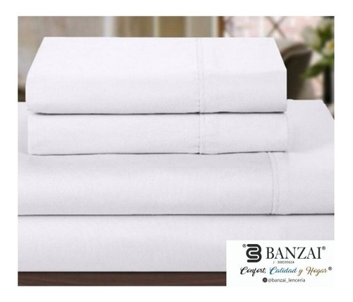 Juegos De Sábanas Matrimonial Unicolores Marca Banzai