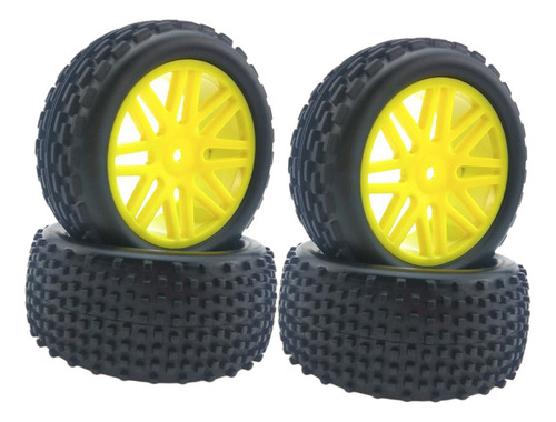 Paquete De 4 Neumáticos De Ruedas Delanteras Y Amarillo