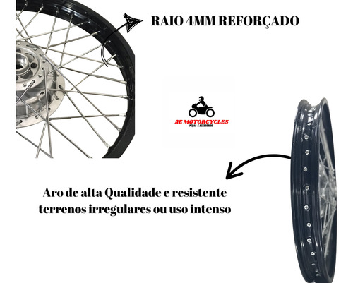 Roda Dianteira Preta Completa Cg 125 Titan De 83 A 99