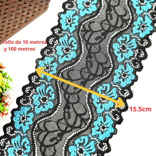 10 Metros De Encaje Alta Calidad 15.5cm Ancho. 2451 Coral