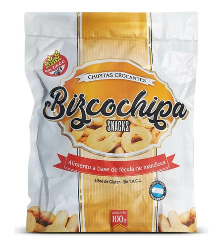 Bizcochipa Chipitas Crocantes Snacks Bolsa X 100gr Sin Tacc