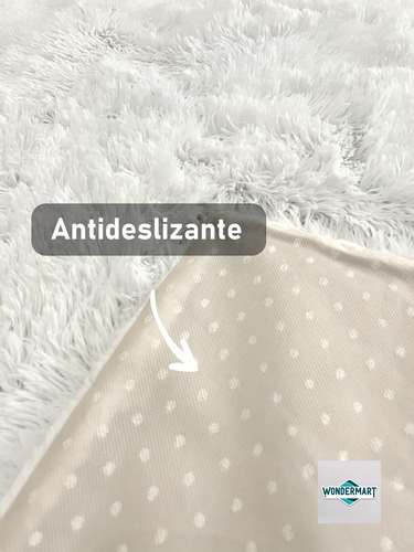 Alfombra Peluda 100x45 Cm Nórdica Pelo Largo Antideslizante 1 M 45 Cm Nórdico Blanco