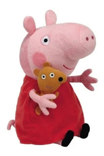 Imagem 3 de 6 de Kit 2 Pelúcias Peppa Pig George Tradicional Peq. 20cm Ty Dtc