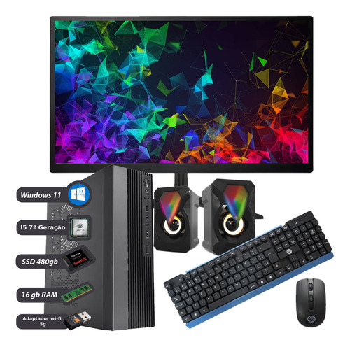 Mini Pc Completo Desktop I7 7a Ssd 480gb 16gb Windows 11