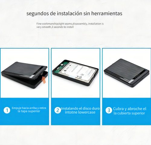 Jeeyee Carcasa De Disco Duro Caja Case Externo Portátil Usb
