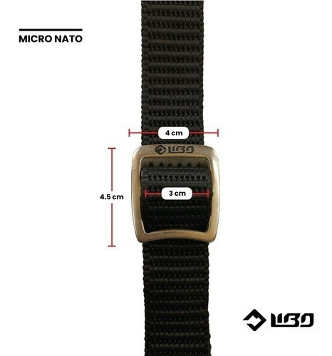 Cinturón Micro Nato 30mm Hebilla Zamak Libo Resistente