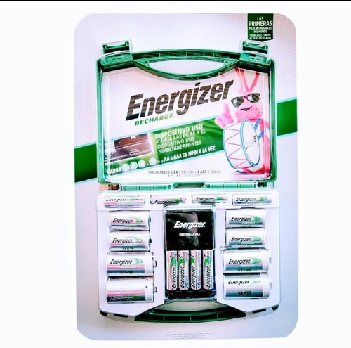 Baterías Recargables Energizer Pilas Aa Aaa C Y D + Cargador