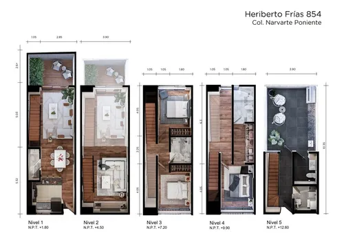 Preventa De Townhouse En Narvate, Heriberto Frías 854. T 10