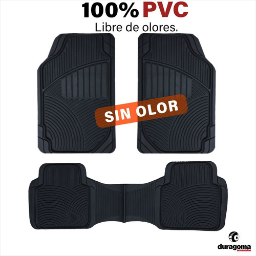 Cubre Alfombras Auto 3 Piezas Ultra Pesada Completa Goma Pvc