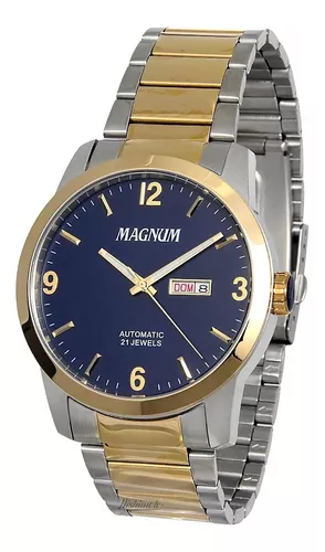 Relógio Magnum Masculino Ref: Ma35066u Automático Dourado - WebContinental