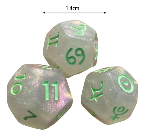 3 Dados De Resina Juguetes De Enseñanza De De Claro Y Verde