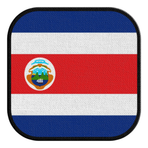 Parche Termoadhesivo Square Bandera Costa Rica