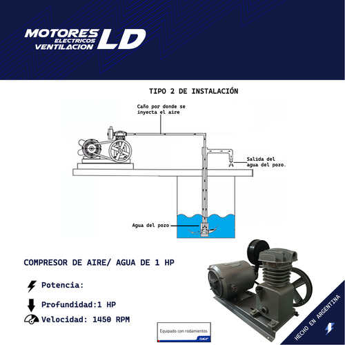 Compresor De Agua Bombeador 3/4 Hp Extractor Para Pozo