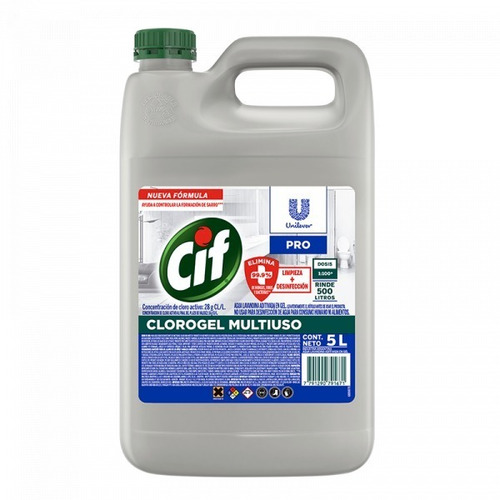 Limpiador Multiuso Cif Cloro Gel Profesional Diluible Cif 5l