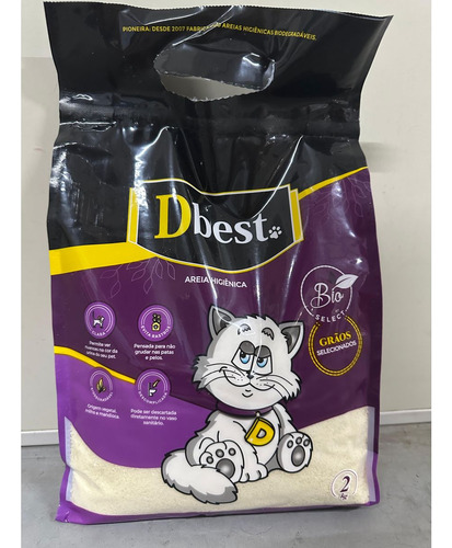 Areia Higiênica Dbest Bio Select Para Gatos 2kg