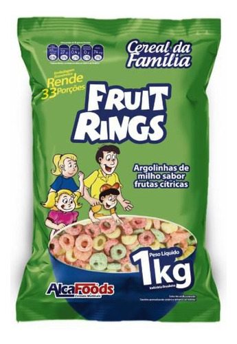 Cereal Matinal Fruit Rings Não Transgênico - Alcafoods 1kg