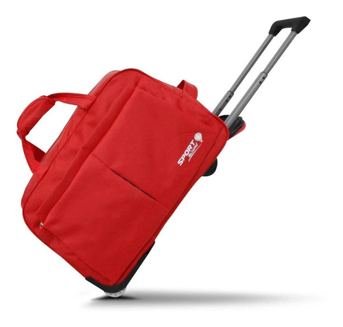 Maleta Carry On Deportivo 20 Pul 2 Ruedas Duffle Color Rojo