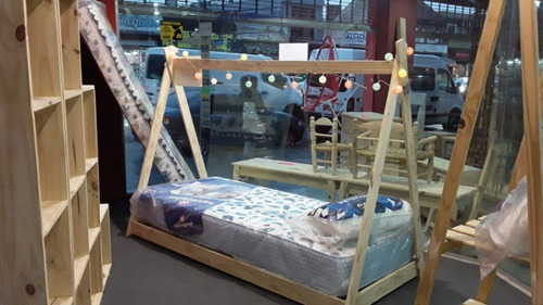 Cama Casita Tipo Montessori 1 Plaza + Pintura 1 Litro