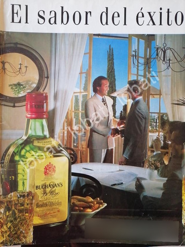 Cartel Publicitario Retro Vinos. Whisky Buchanans 1980s /603