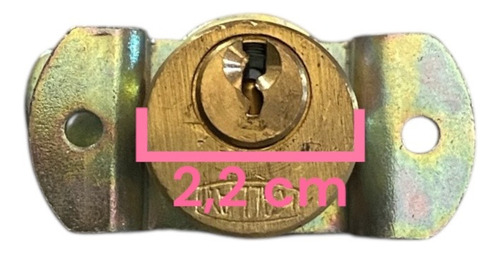 Cerradura De Arrimar Kallay Tipo Merle Con Cilindro Bronce Dorado