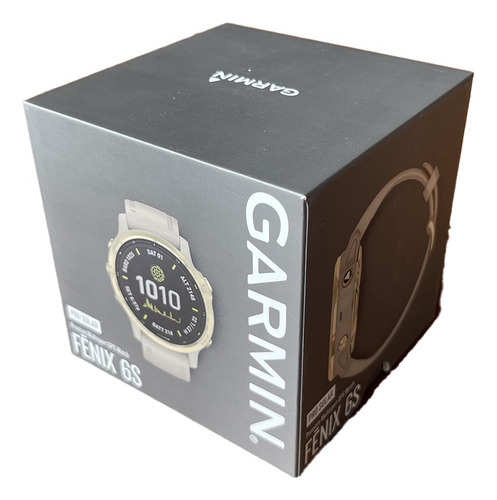 Garmin Fenix 6s Pro Solar 42mm Light Gold Light Sand Band Light Sand Dourado Preto (Usado)