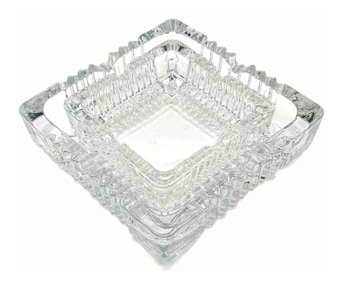 Cenicero Set 2 Piezas Vidrio 15cm Y 10cm Ancho
