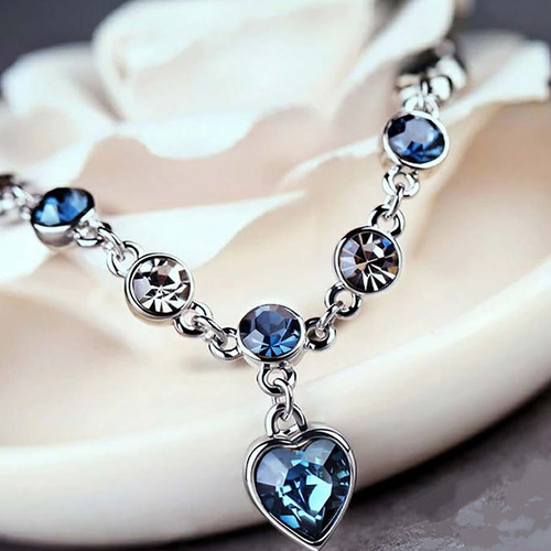 Pulsera O Chapada En Cristal Romántico Femenino En Forma De