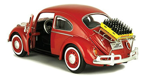 1966 Volkswagen Vochito Coca Cola 1:24 Motor City Classics Color Rojo