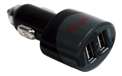 3.1 amp 2 port Usb Vehiculo Adapter Negro