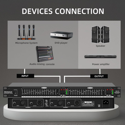 Ecualizador Estéreo Para Sistema De Audio, Canal Doble