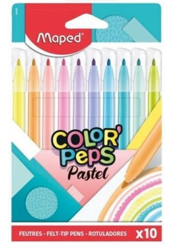 Maped Color Peps Pastel X 10 Marcadores Rotuladores 845469