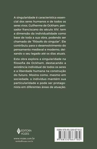 O Singular Em Ockham: Ontologia, Antropologia, Política, De Cláudio André Lotermann. Editorial Editora Vozes, Capa Mole, Edição 1 Em Português, 2024