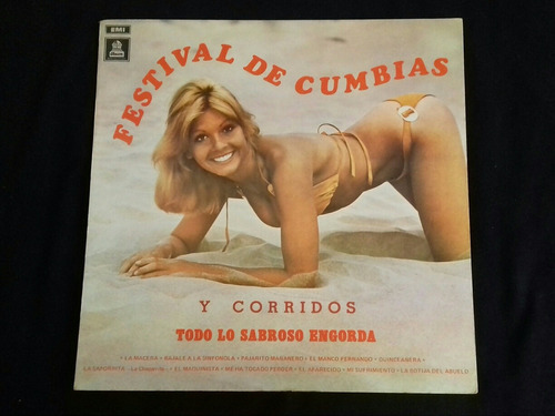 Caratula De Vinilo Festival De Cumbias Y Corridos. L