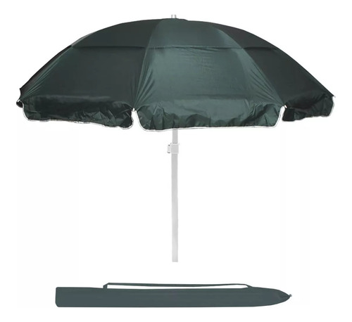 Parasol De 3.3m Diámetro Para Jardín - Sombrilla Playa P70 Verde Lisa