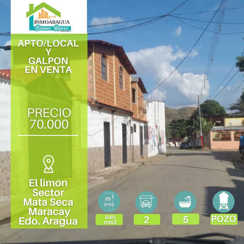 Local Con Galón Y Apto En Venta/ El Limón Maracay/ Pg1112